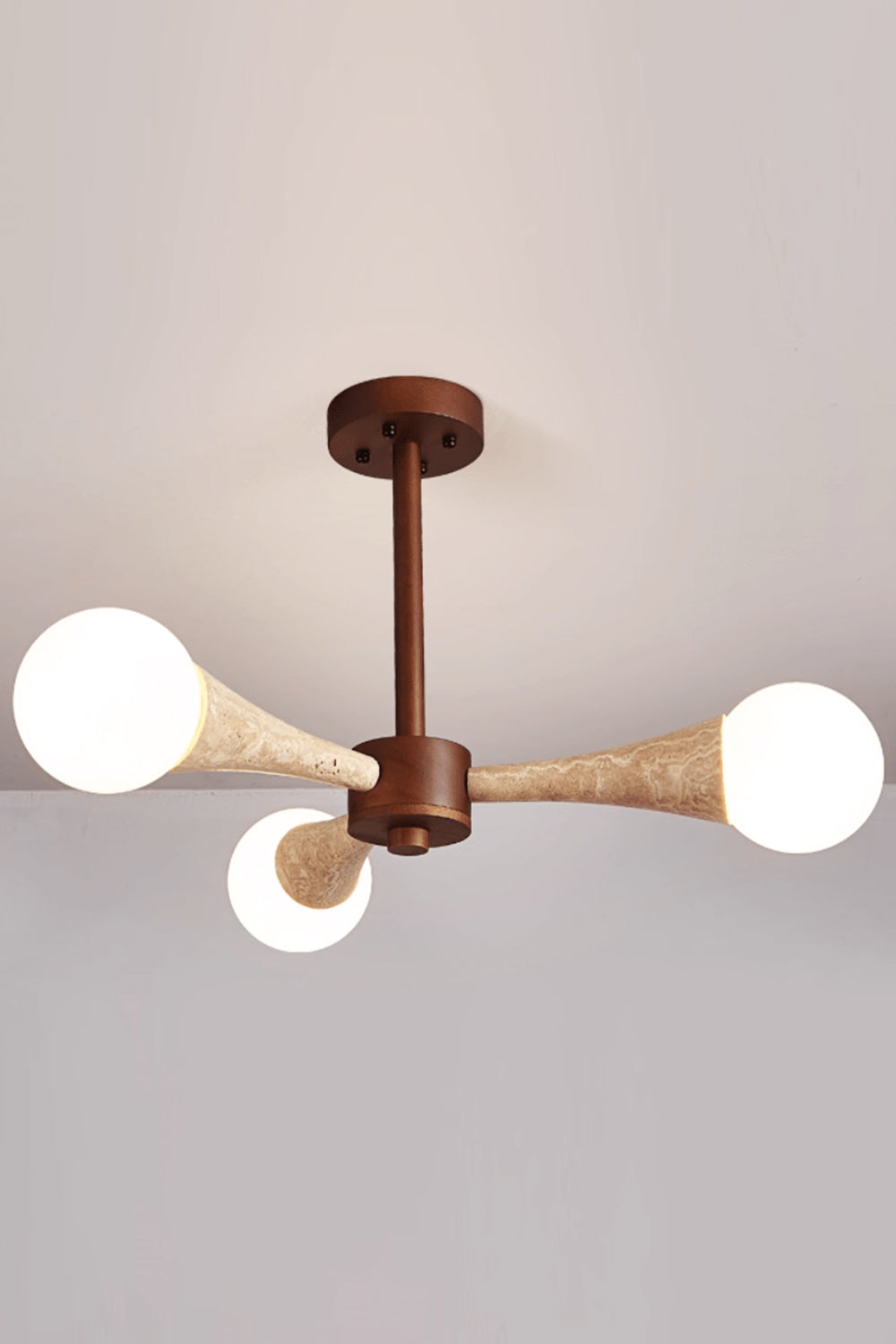 Travertine Tree-Arm Chandelier - view 11 | morylighting