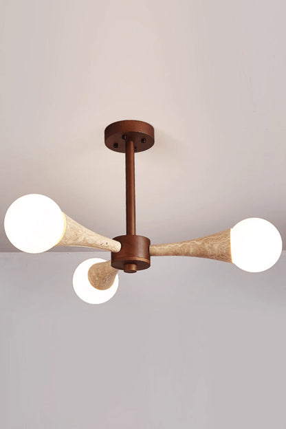 Travertine Tree-Arm Chandelier - view 11 | morylighting