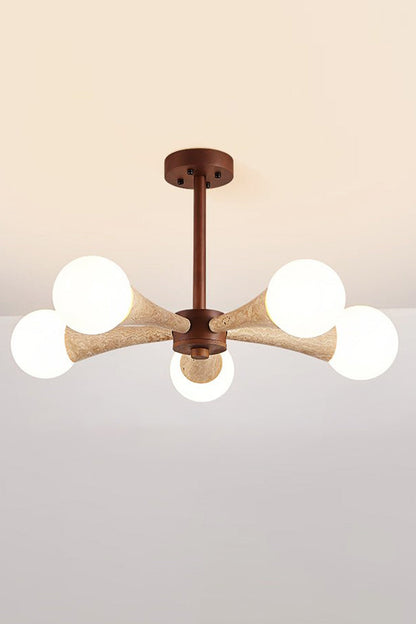 Travertine Tree-Arm Chandelier - view 9 | morylighting