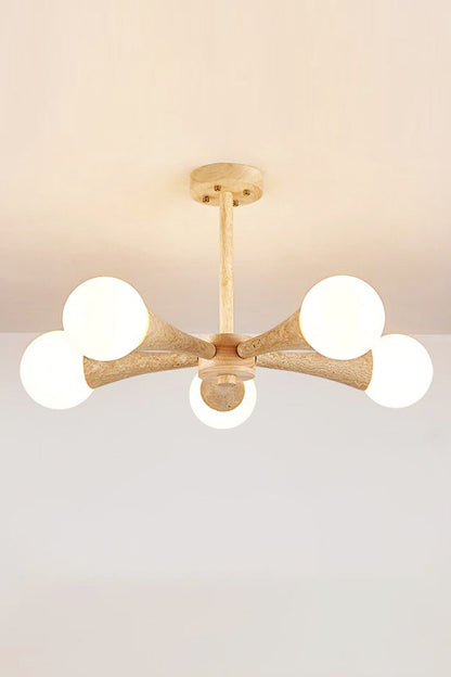 Travertine Tree-Arm Chandelier - view 8 | morylighting