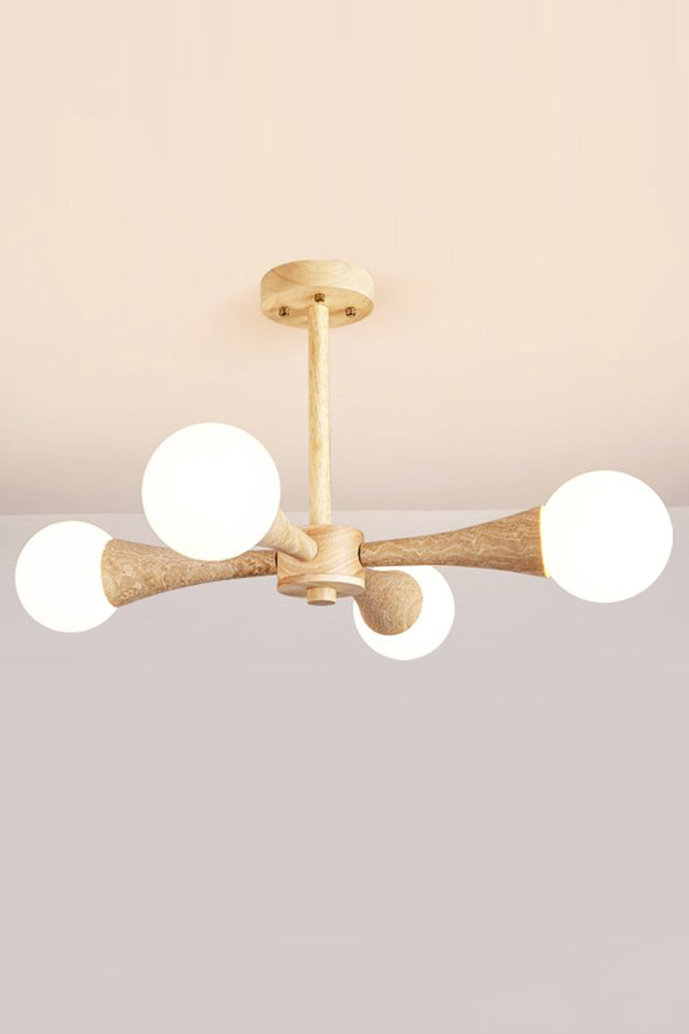Travertine Tree-Arm Chandelier - view 12 | morylighting