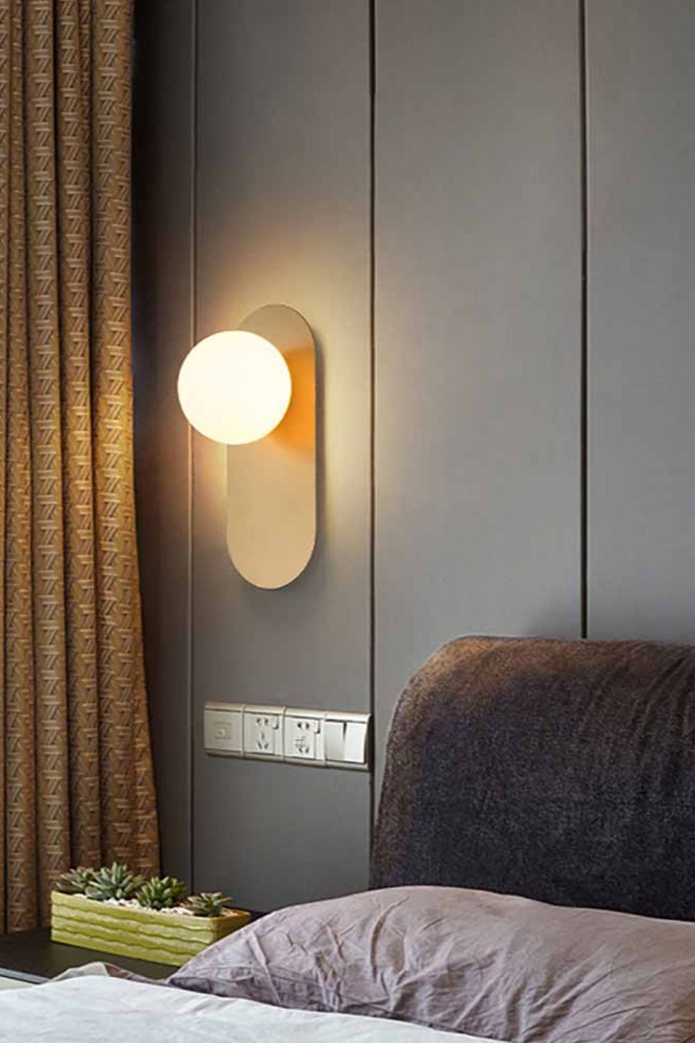 Flat Base Globe Sconce - morylighting