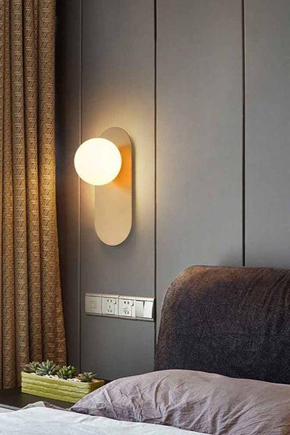 Flat Base Globe Sconce - morylighting