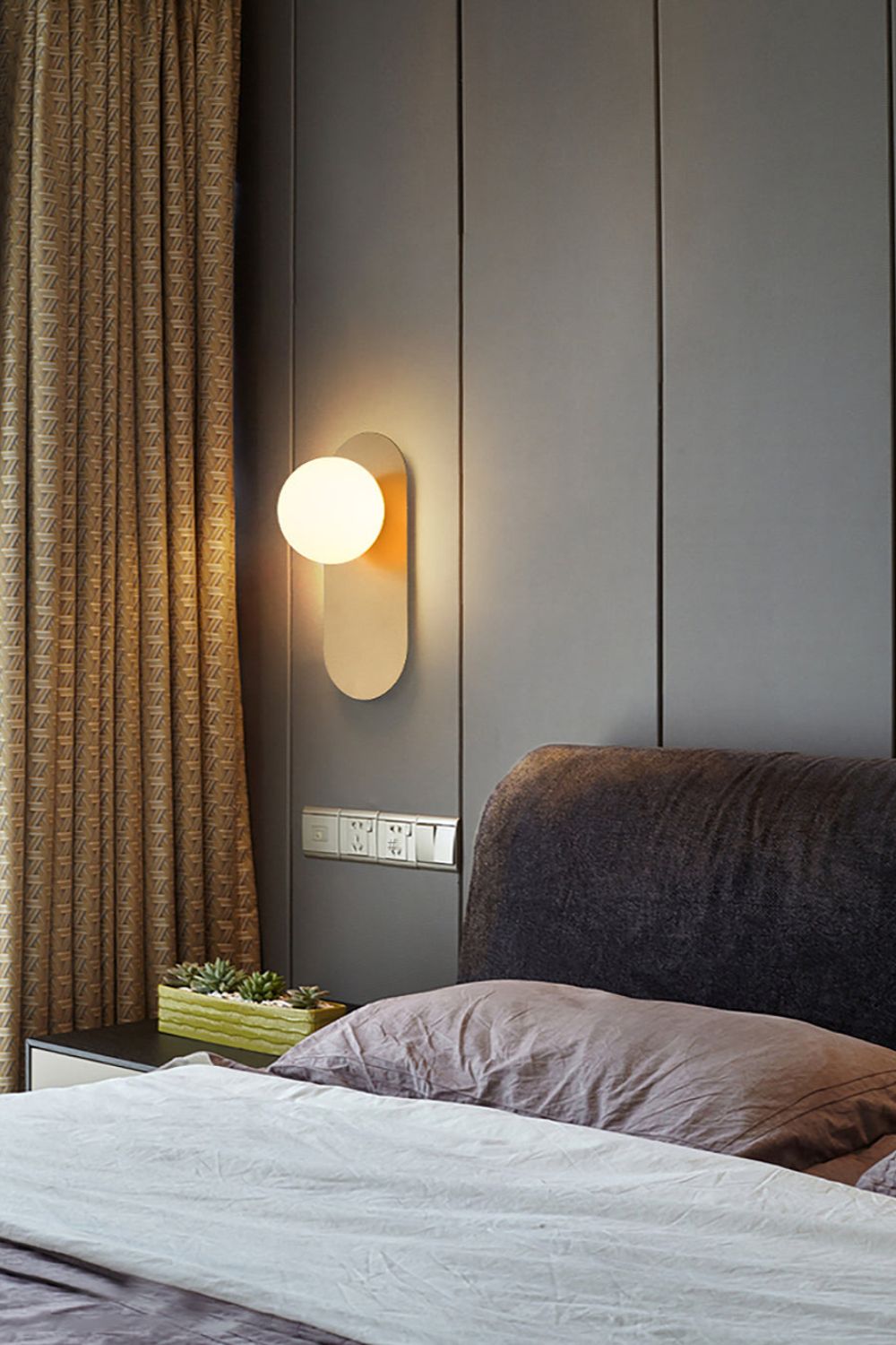 Flat Base Globe Sconce - morylighting