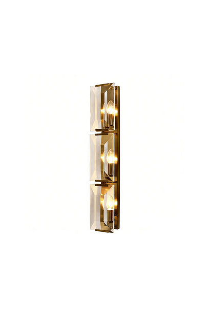 Triple Sparkling Faceted Wall Light | morylighting