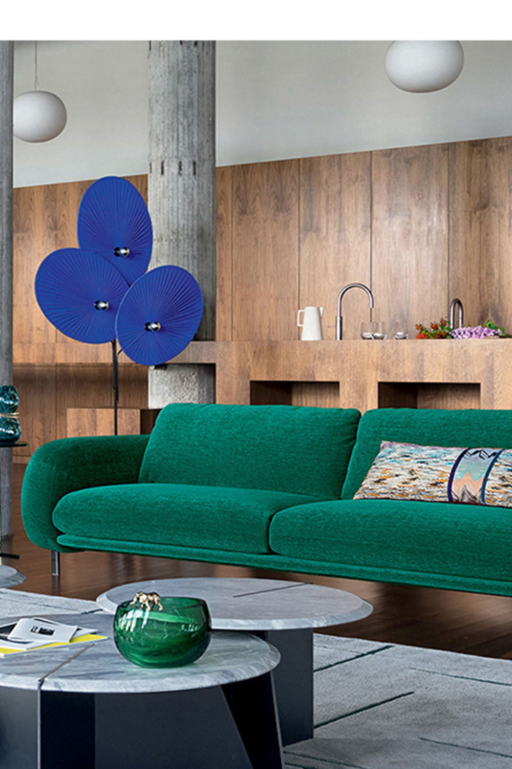 Triple Floral Floor Lamp - view 4 | morylighting
