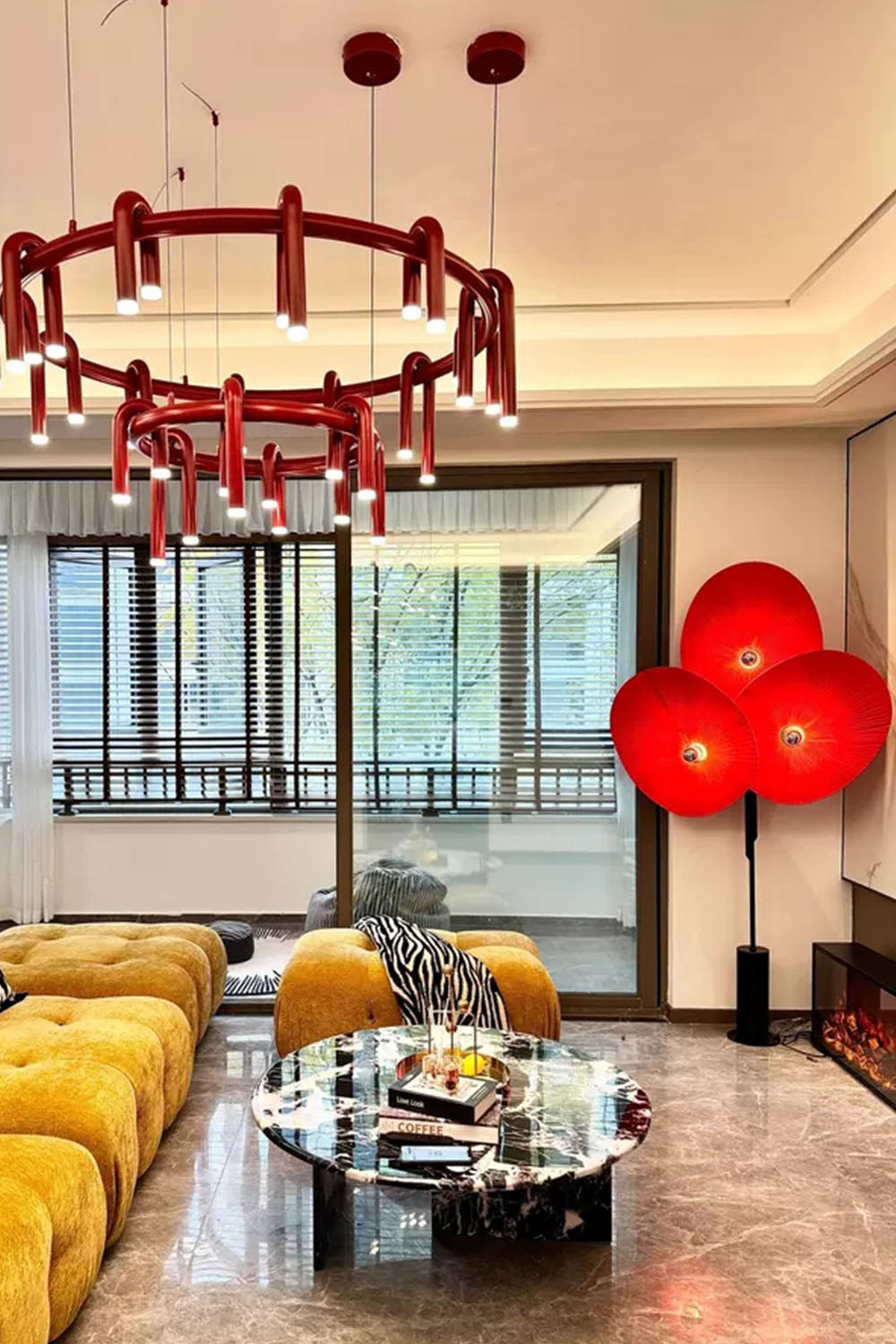 Triple Floral Floor Lamp - view 6 | morylighting