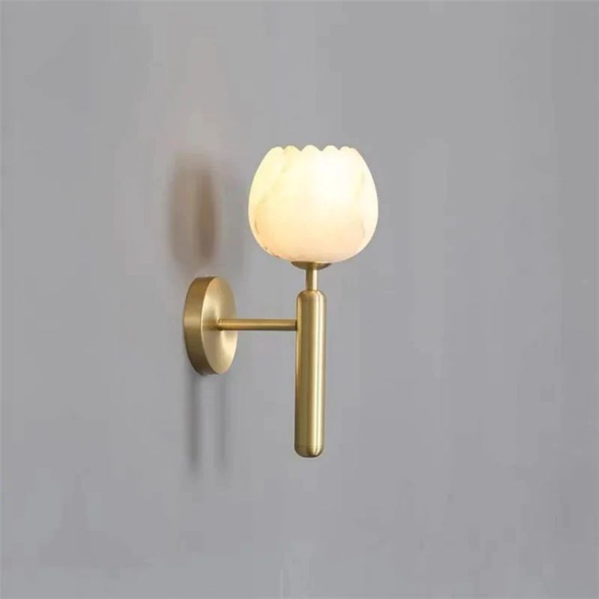 Morylighting Snowflake Alabaster Wall Sconce - luxury American wine room