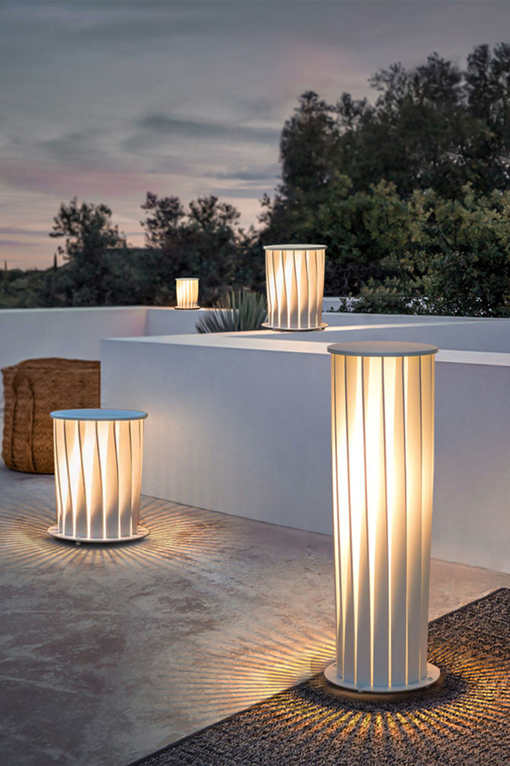 Twisted Acrylic Lantern Lawn Light - view 11 | morylighting