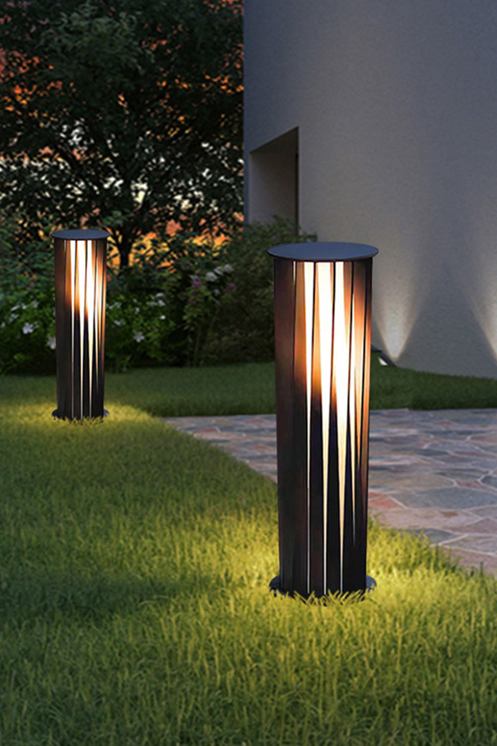 Twisted Acrylic Lantern Lawn Light - view 2 | morylighting