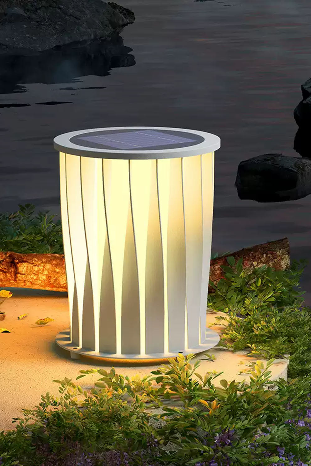 Twisted Acrylic Lantern Lawn Light - view 4 | morylighting