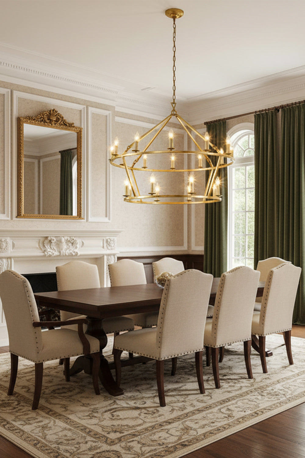 Two-Tiered Ring Chandelier - view 4 | morylighting