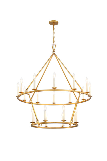 Two-Tiered Ring Chandelier | morylighting