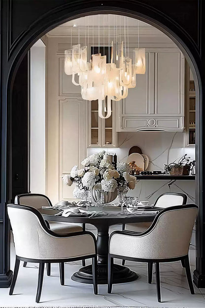U-shaped Fog Glass Chandelier - view 4 | morylighting