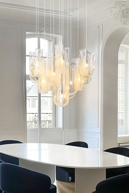 U-shaped Fog Glass Chandelier - view 6 | morylighting