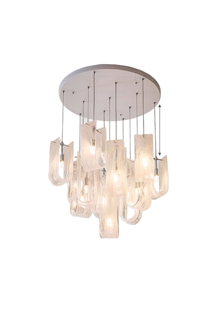 U-shaped Fog Glass Chandelier | morylighting