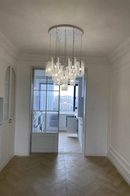U-shaped Fog Glass Chandelier - view 9 | morylighting