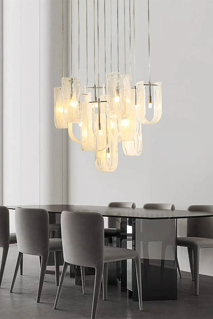 U-shaped Fog Glass Chandelier - view 12 | morylighting