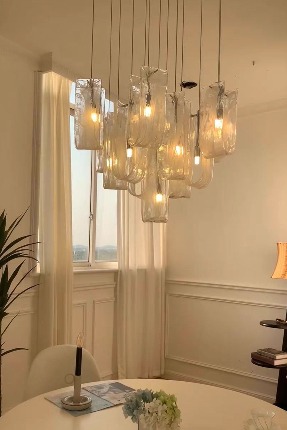 U-shaped Fog Glass Chandelier - view 13 | morylighting