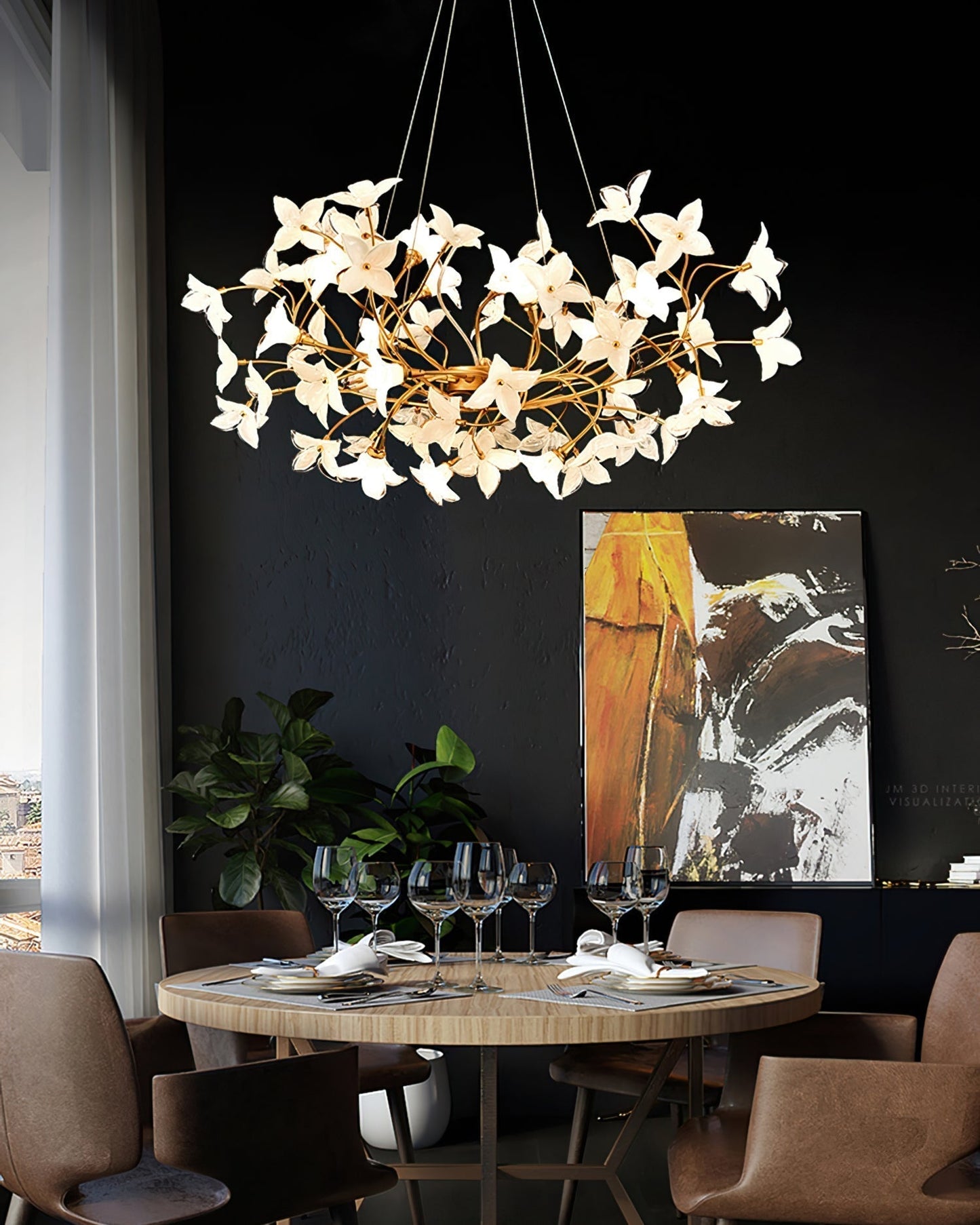 Veitchii Flower Branch Chandelier