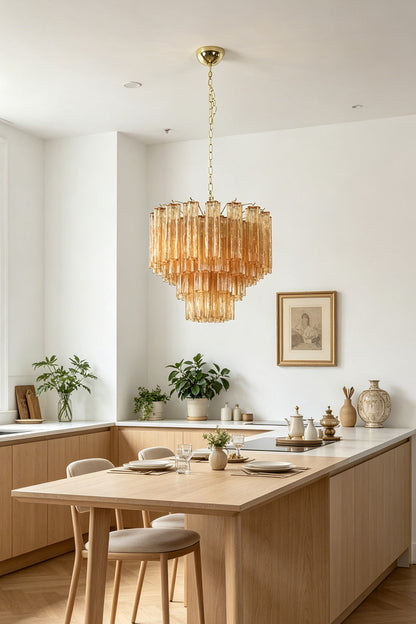 Vellune Cascade Chandelier for Kitchen | Samu  Lamp
