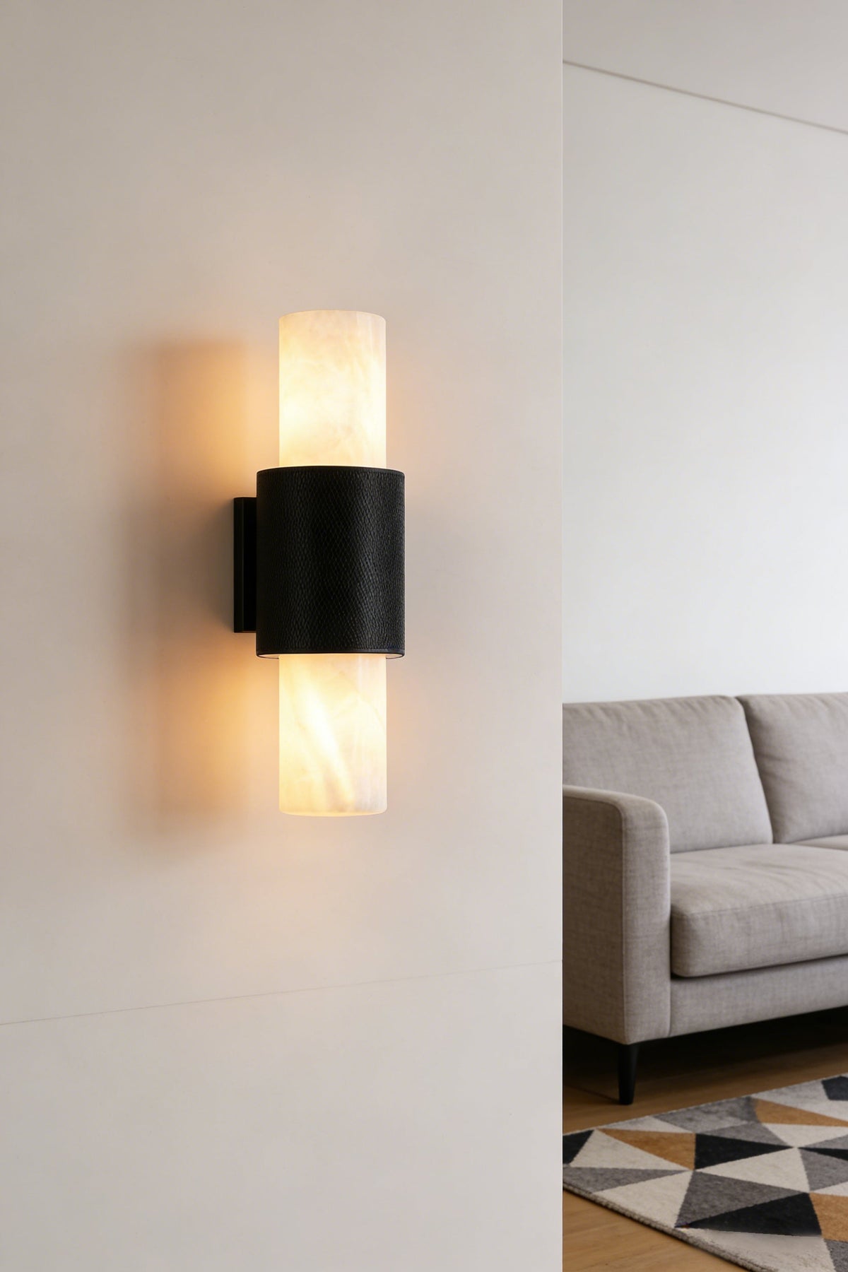 Vertical Alabaster Wall Sconce - view 6 | morylighting