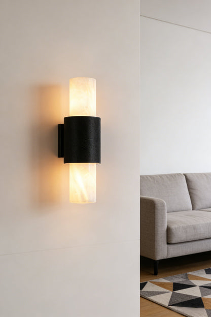 Vertical Alabaster Wall Sconce - view 6 | morylighting