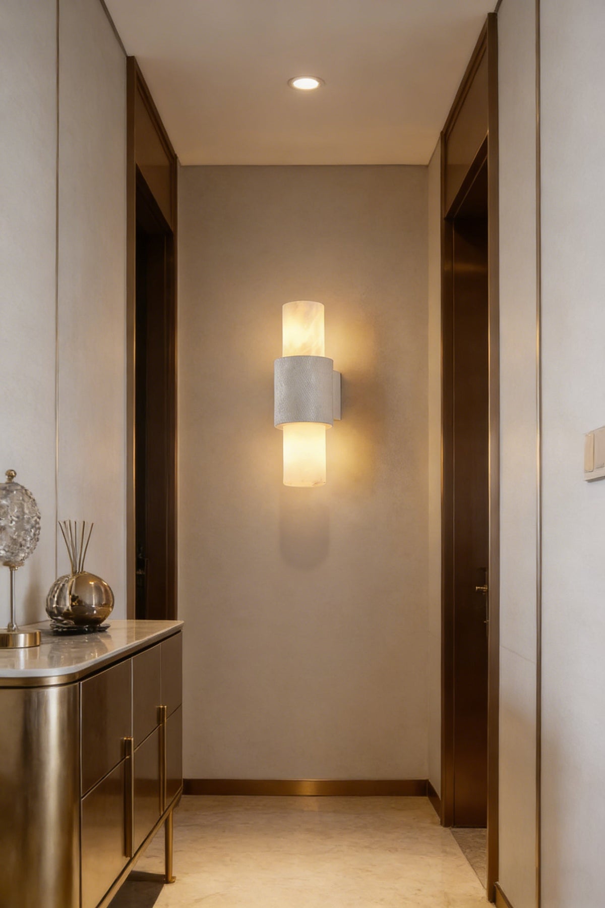 Vertical Alabaster Wall Sconce - view 11 | morylighting