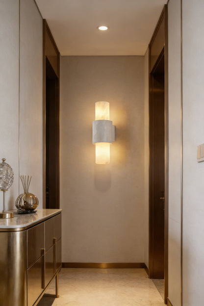 Vertical Alabaster Wall Sconce - view 11 | morylighting
