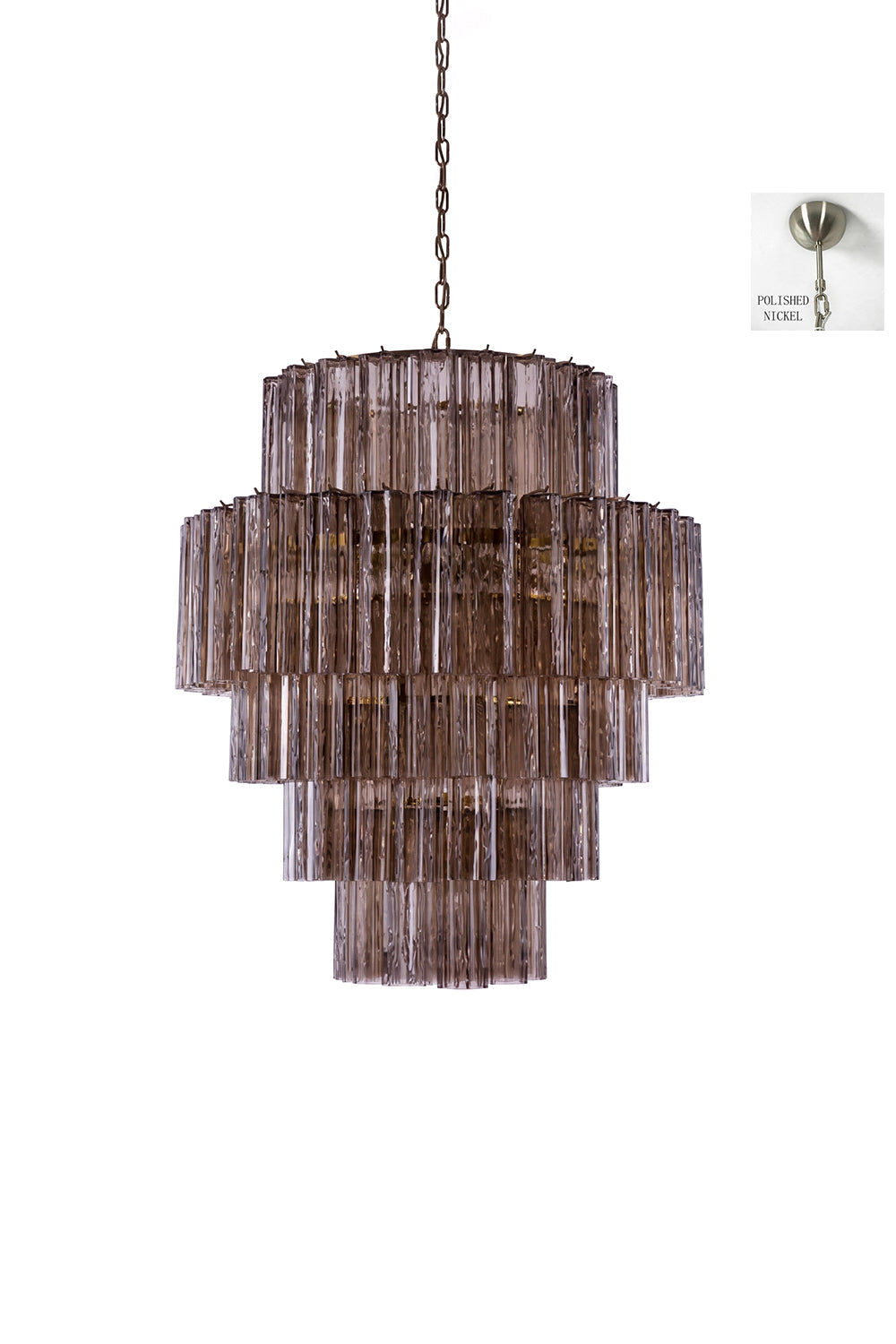 Vespera Glass Tiered Chandelier Samu  Lamp