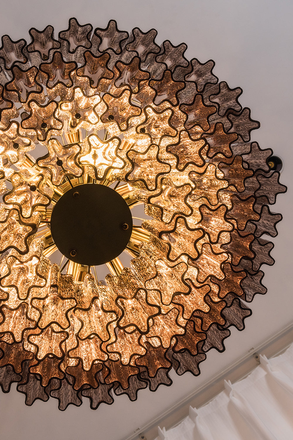 Vespera Glass Tiered Chandelier| detail | Samu  Lamp