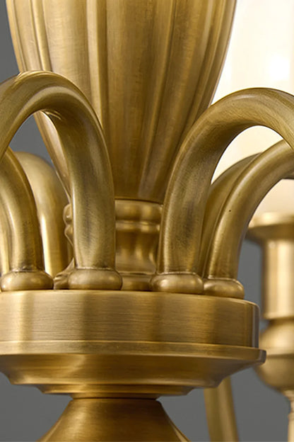 Vintage Brass Chandelier - view 11 | morylighting