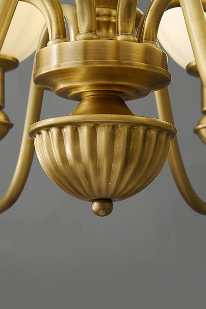 Vintage Brass Chandelier - view 13 | morylighting
