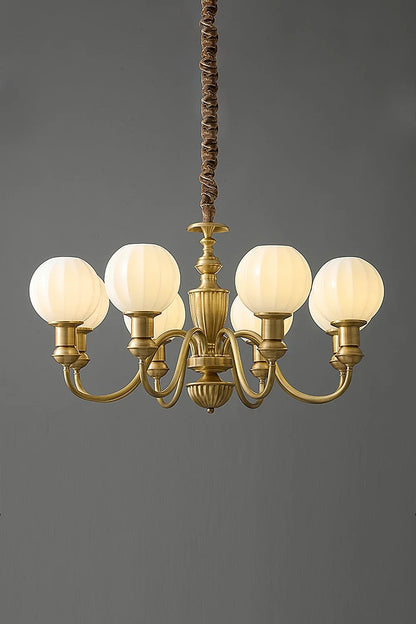 Vintage Brass Chandelier - view 7 | morylighting