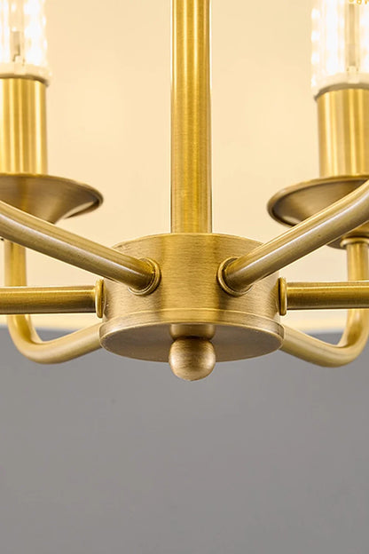 Vintage Brass Fabric Pendant Lamp - view 8 | morylighting