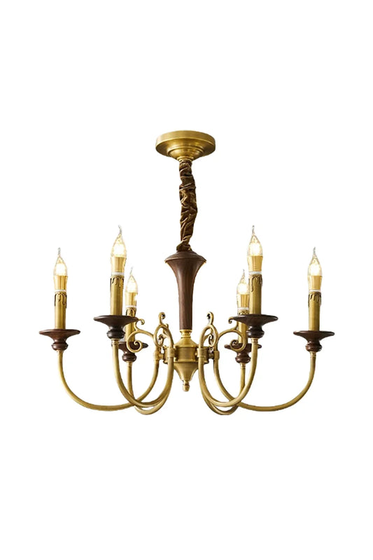 Vintage Candle Brass Chandelier | morylighting