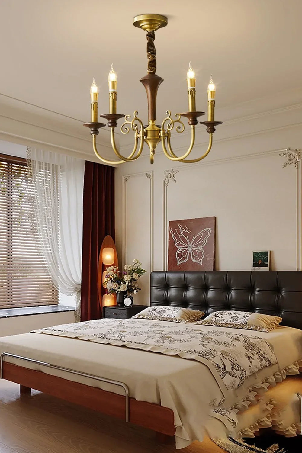 Vintage Candle Brass Chandelier - view 3 | morylighting