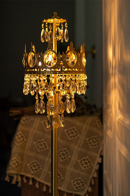 Vintage Crystal Floor Lamp - morylighting