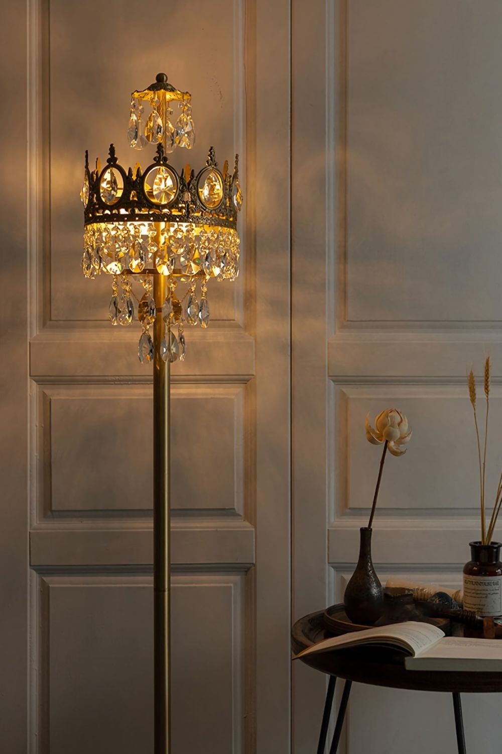Vintage Crystal Floor Lamp - morylighting