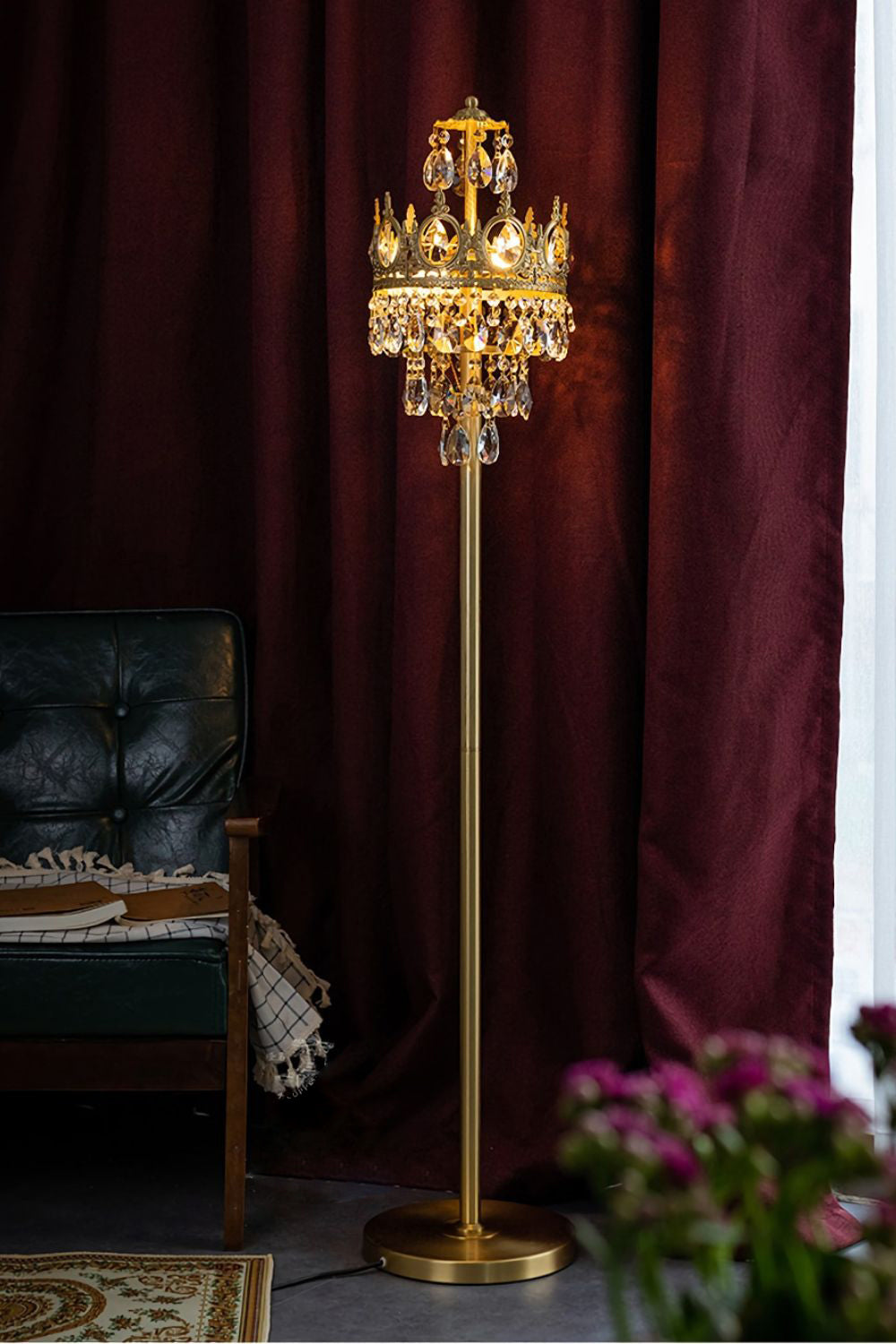 Vintage Crystal Floor Lamp - morylighting