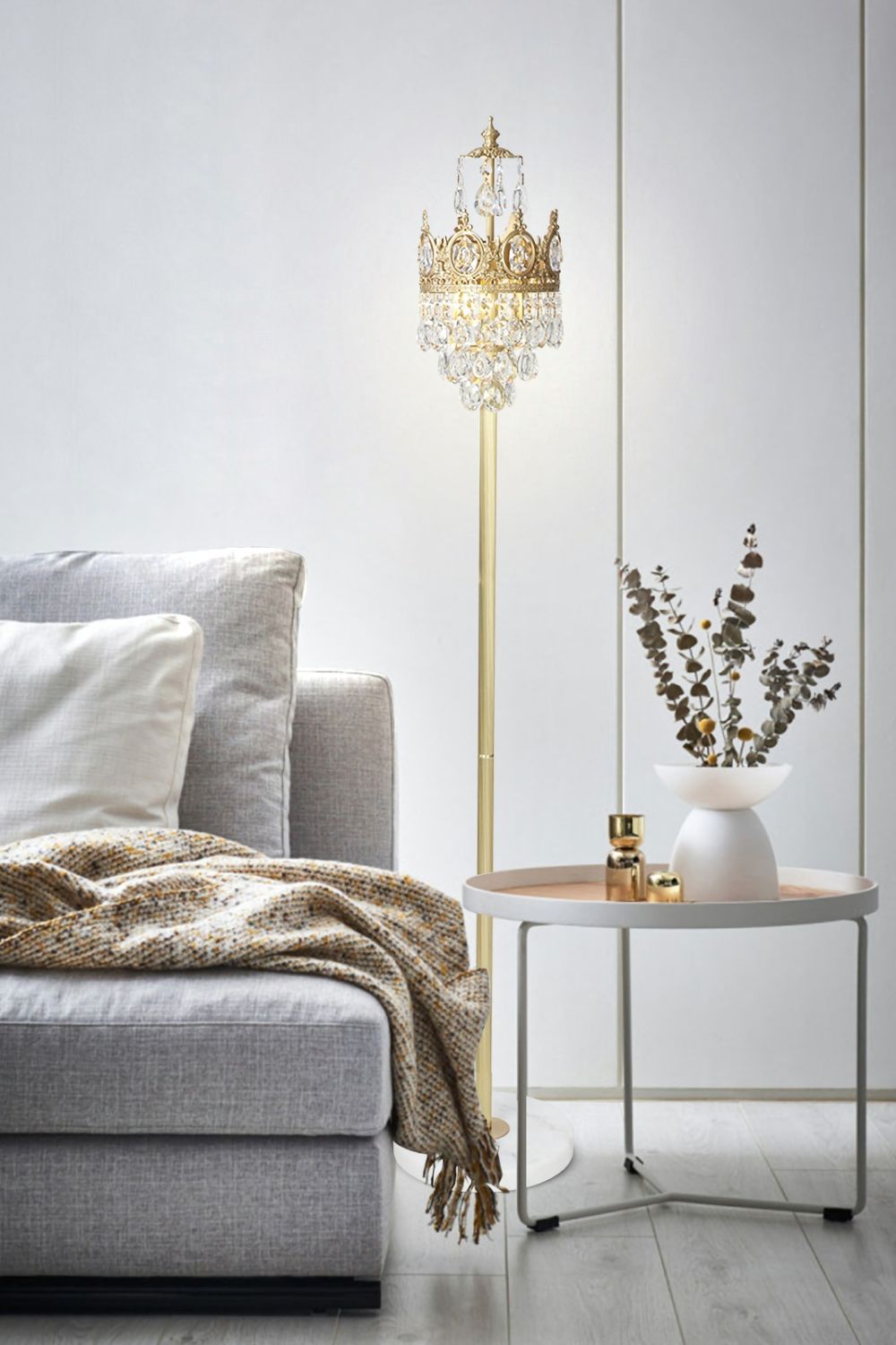 Vintage Crystal Floor Lamp - morylighting