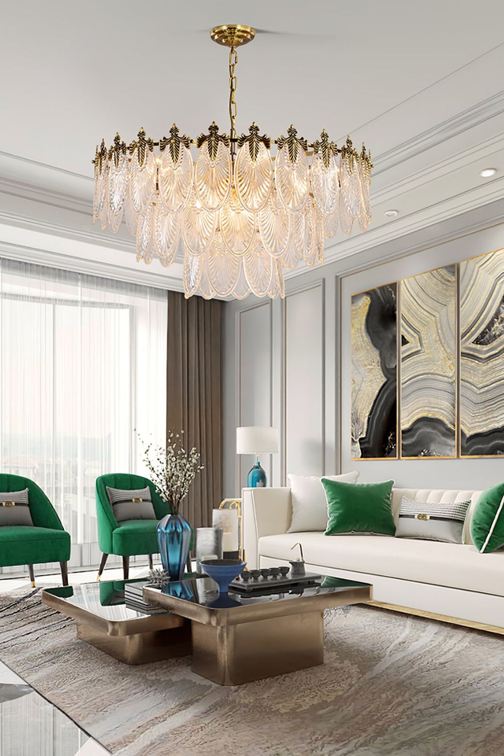 Vintage Crystal Leaf Chandelier - morylighting
