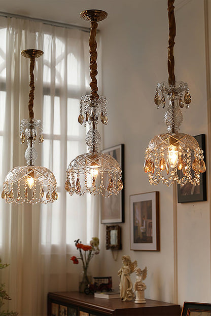Vintage Crystal Rondelle Chandelier Pendant Light - view 6 | morylighting