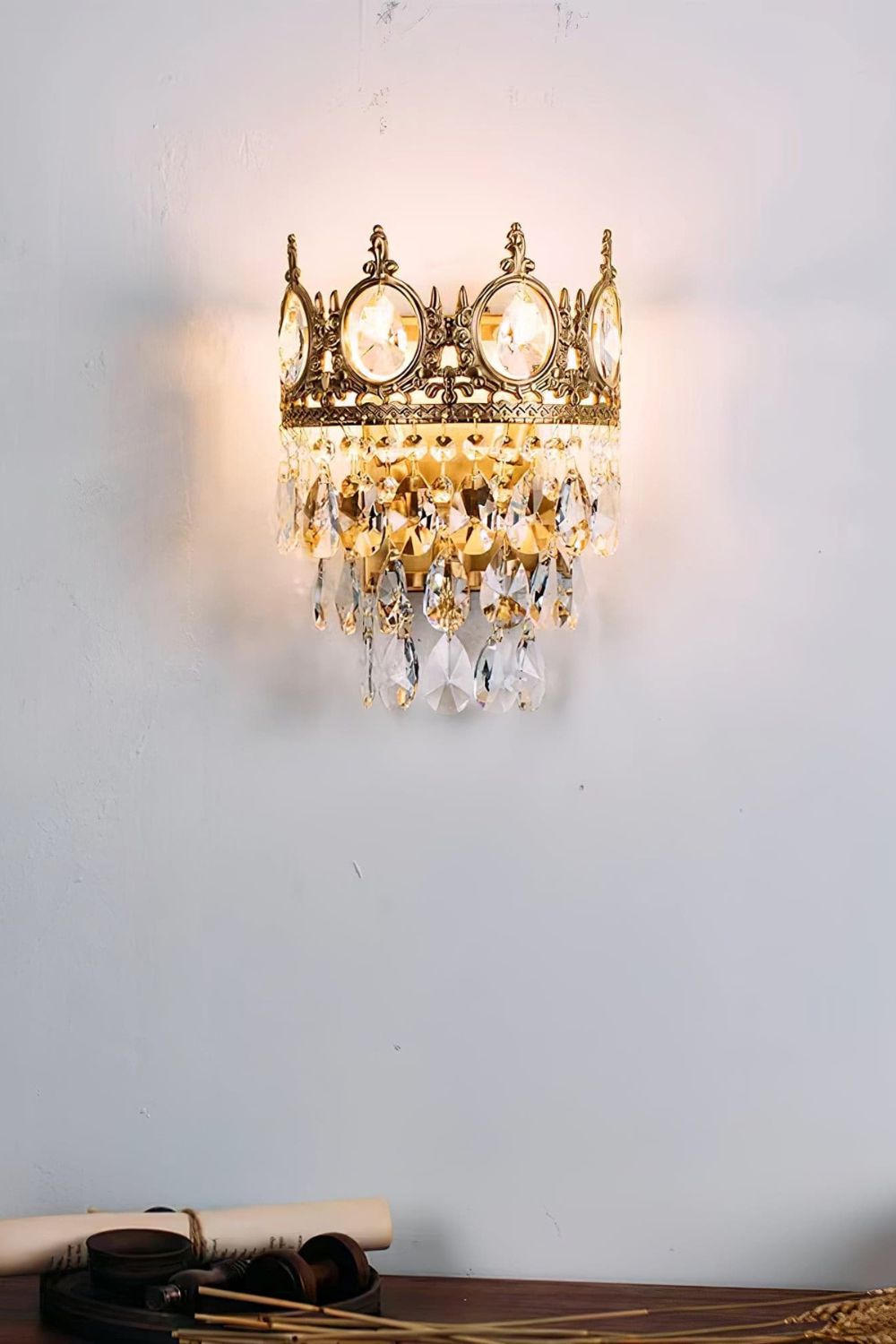 Vintage Crystal Sconce - morylighting