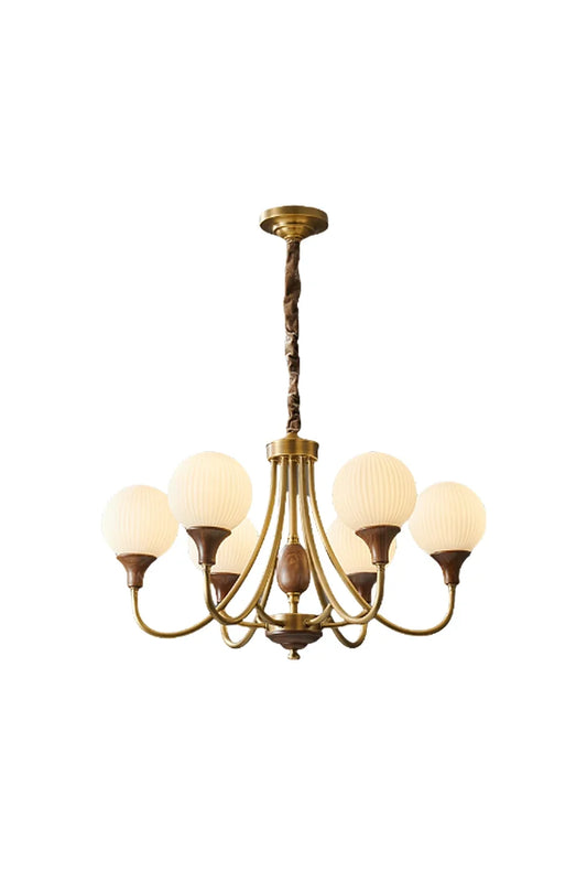 Vintage Globe Brass Chandelier | morylighting