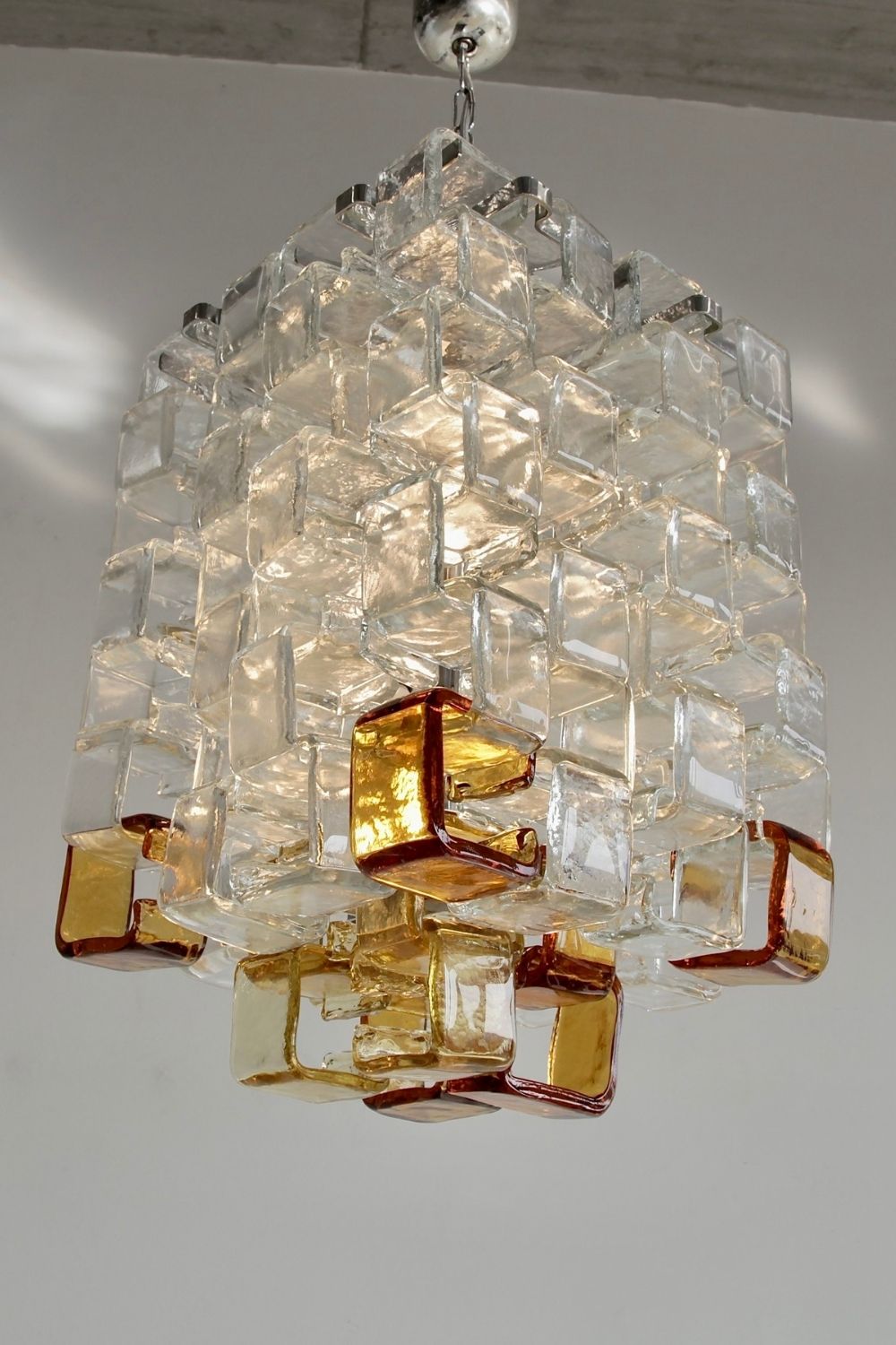 Vintage MAZZEGA Glass Chandelier - view 6 | morylighting