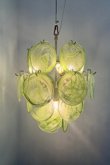 Vintage Art Green Discs Chandelier - view 15 | morylighting