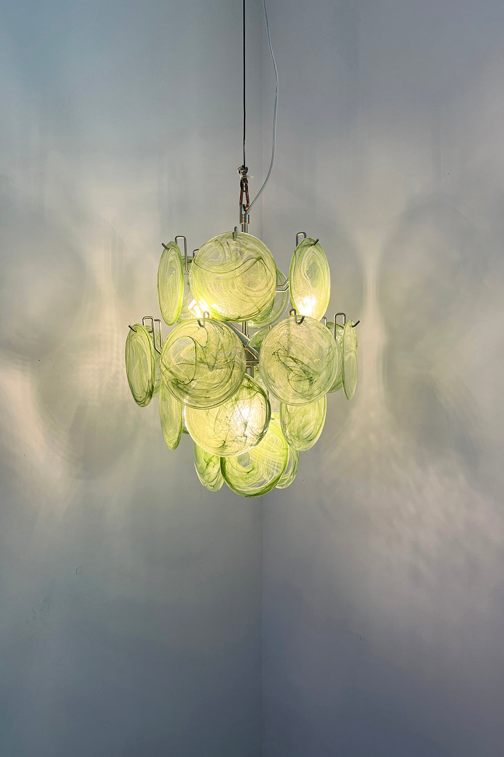 Vintage Art Green Discs Chandelier - view 12 | morylighting