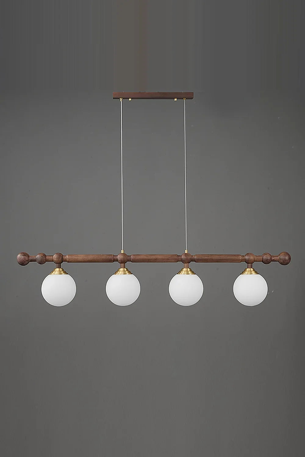 Vintage Walnut Dinging room Chandelier - view 12 | morylighting