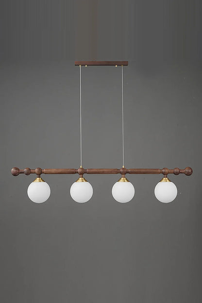 Vintage Walnut Dinging room Chandelier - view 12 | morylighting